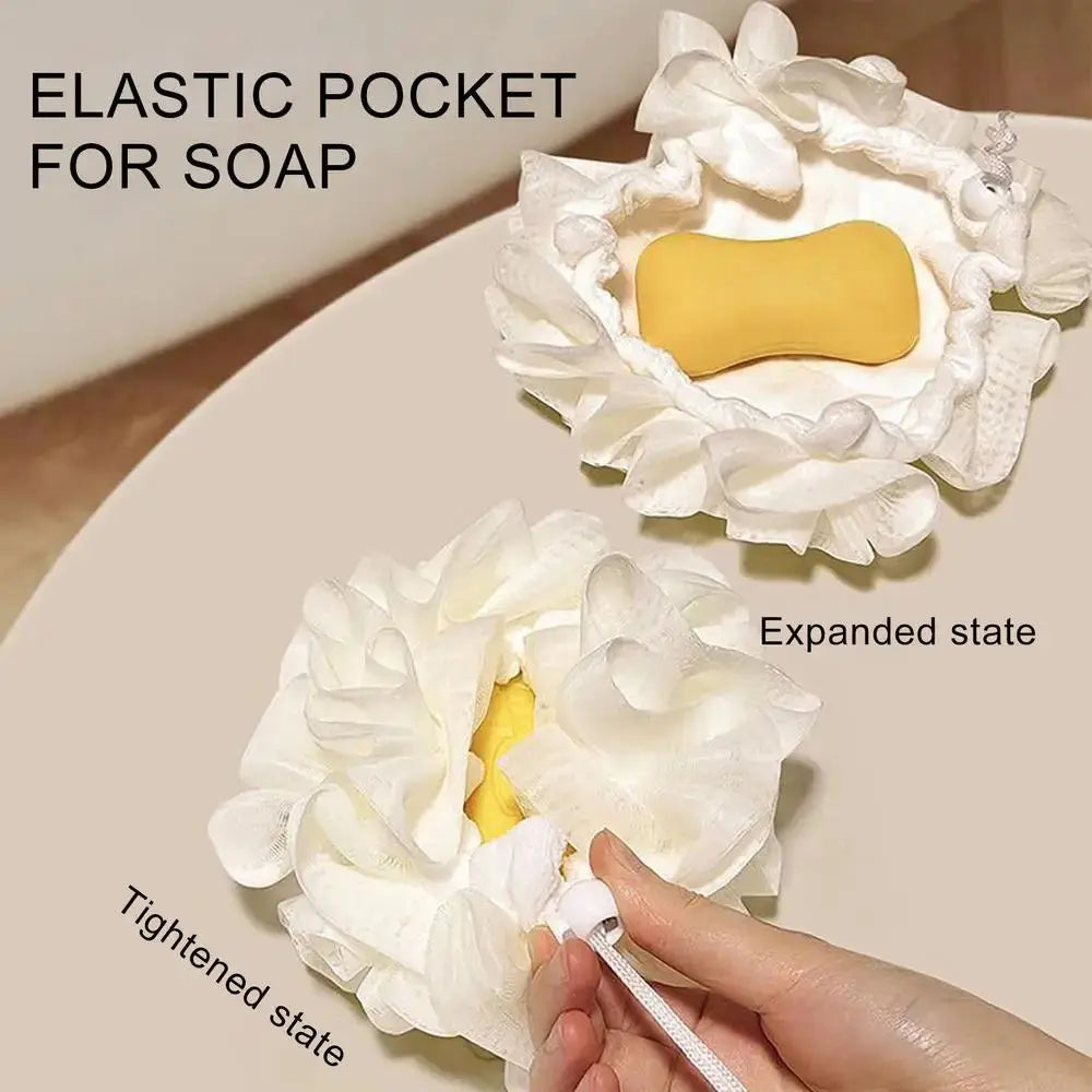 Bath Sponge 2 In 1 Body Sponge With Soap Pouch Multifunctional Bathroom Accessories For Skin Care Daily Use Travel Spa Nova Trendz