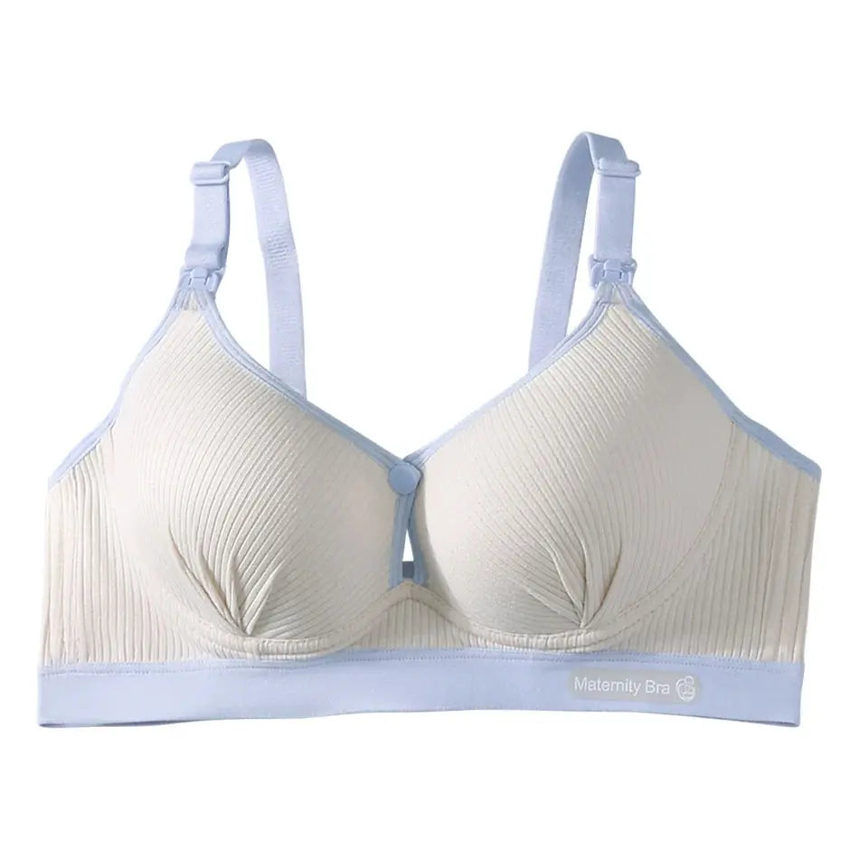 Maternity Nursing Bra No Underwire Front Open Gathered Support Cups Bralette Soft Comfort for Pregnant Women Underwear Clothing Nova Trendz