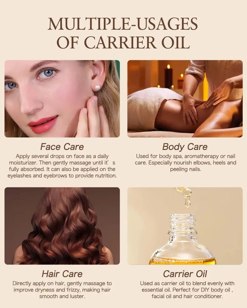 100ml Sweet Almond Oil Body Care Massage Nourish Moisturize Dry Skin Smooth Wrinkle Strengthen Hair Pure Natural Skin Care - Nova Trendz