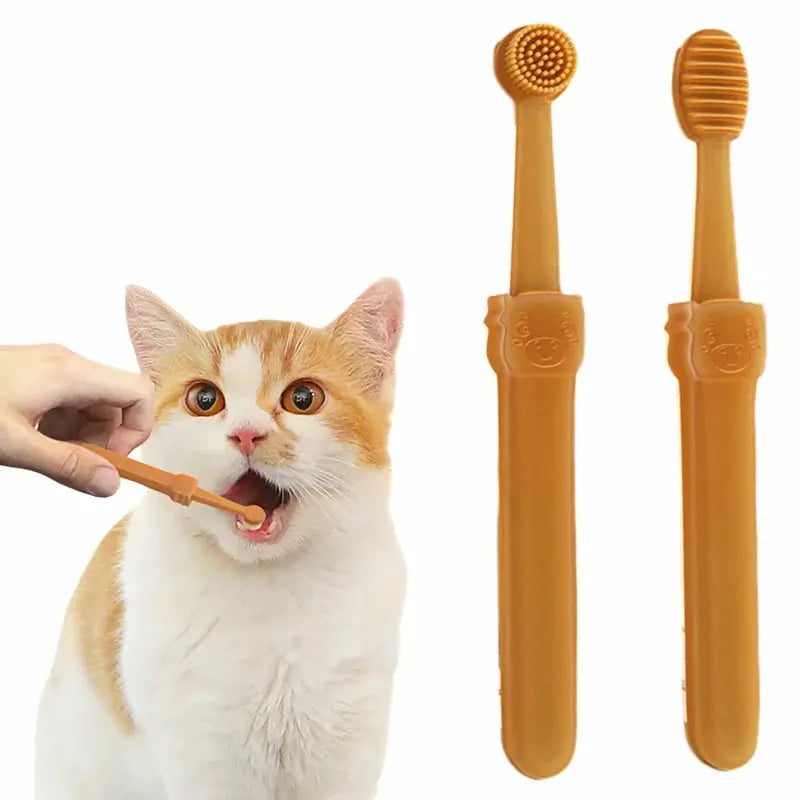Pet Teeth Whitening Kit - Dual-Head Silicone Toothbrush & Enzymatic Paste for Dogs/Cats, Summer Oral Care Set - Nova Trendz