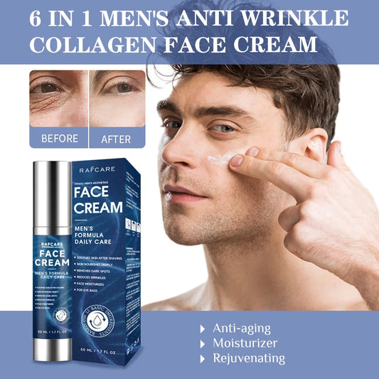 Collagen Face Cream Hyaluronic Acid Anti Wrinkle Men's Moisturizing Cream Retinol Reduce Fine Lines Anti-aging Skincare Products