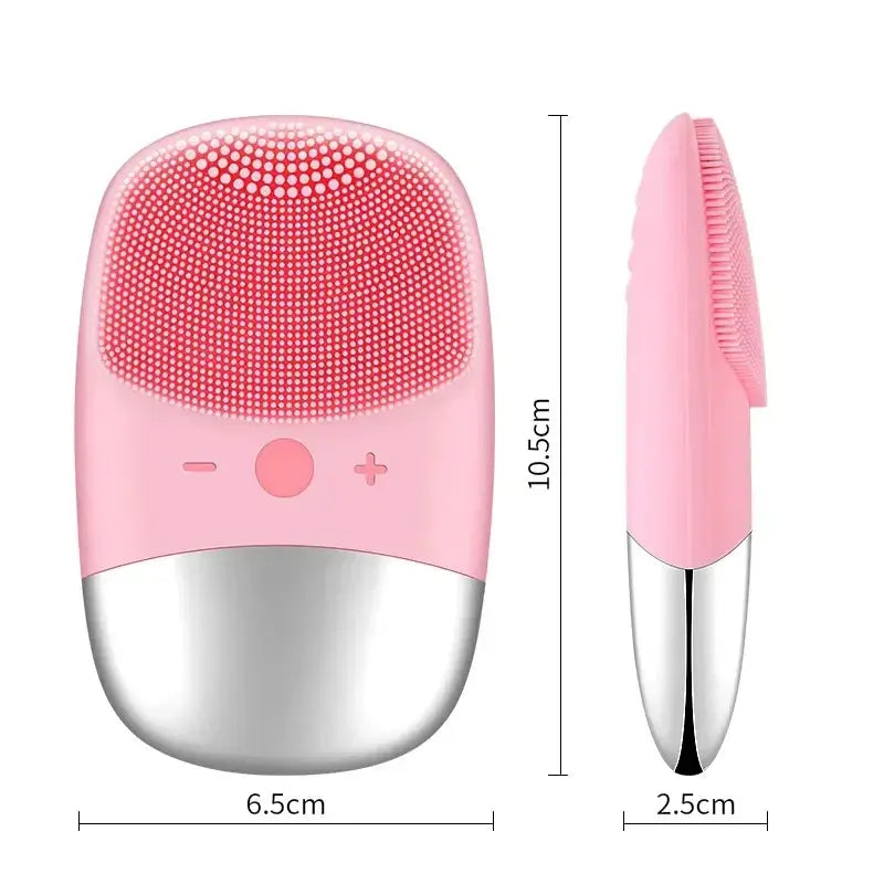 Electric Facial Cleansing Brush Silicone Sonic Face Cleaner Deep Pore Cleaning Skin Massage Intelligent Cleansing Brush Device - Nova Trendz