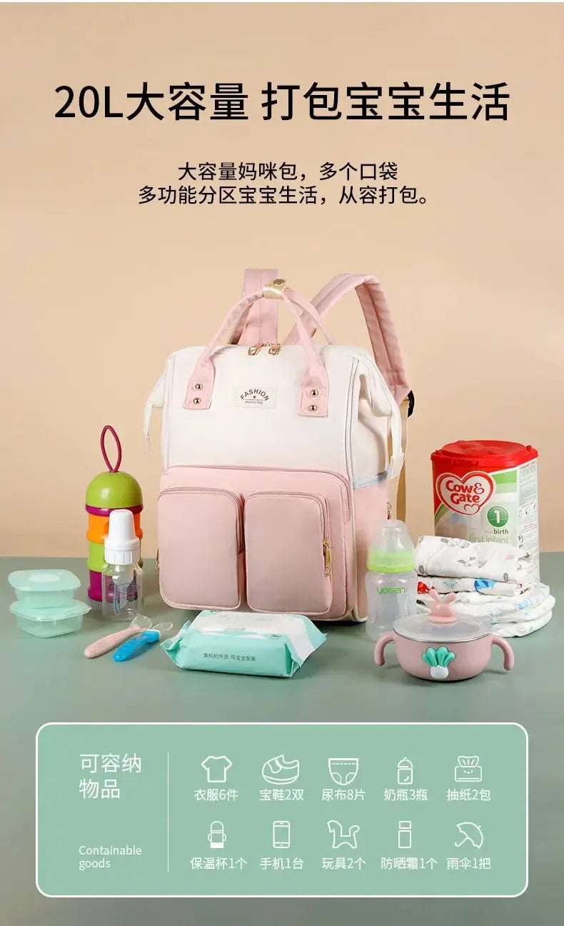 Multifunctional Large-capacity Mommy Bags for Outings Travel Backpack Waterproof Portable Mother and Baby Bag Women's Backpack Nova Trendz