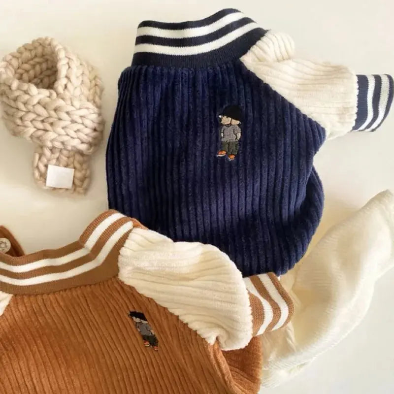 Cute Embroidered Pet Baseball Jackets Dog Clothes For Small Medium Cat Teddy Coat Puppy Spring Clothes Warm Fashion Pet Outfit Nova Trendz