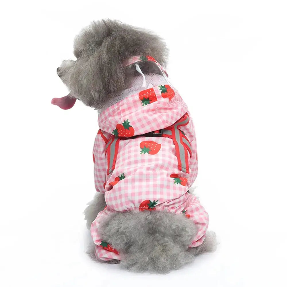 Dog Raincoat Dog Hooded Poncho 4 Legs Dog Rain Jacket with D Leash Ring Waterproof Dog Rain Clothes for Small Medium Dogs Nova Trendz