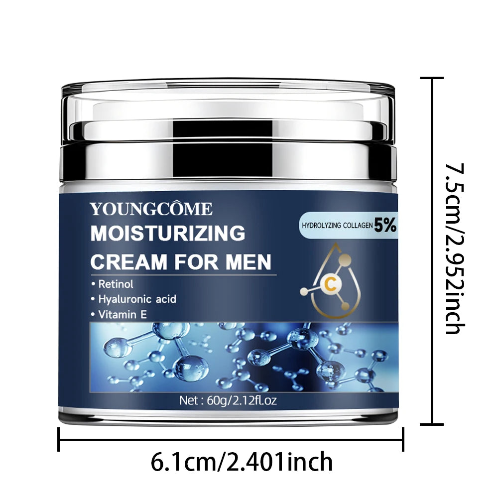 Men's Collagen moisturizing cream with retinol and vitamins, Anti-wrinkle Repair,fade fine lines,hyaluronic acid facial skincare