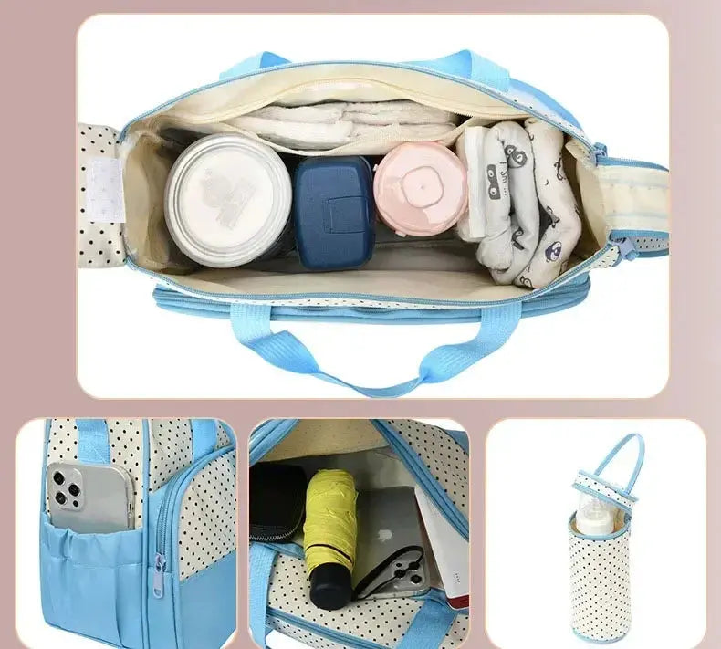 5pcs/set Large Capacity Baby Bag for Mom Travel Stroller Organizer Baby Diaper Bag Mummy Maternity Newborn Accessories Bag Nova Trendz