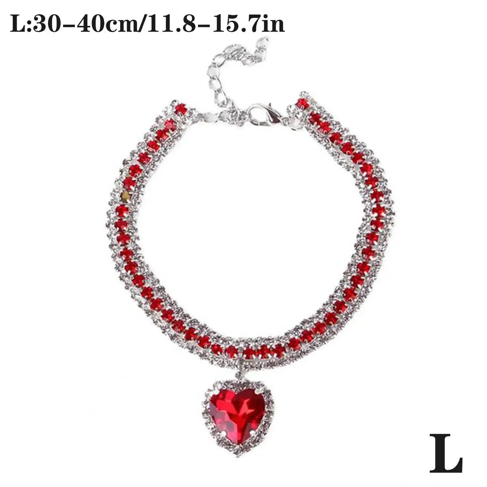 Dog Cat Rhinestone Diamante Collar Necklace Puppy Crystal Bling Pet Accessories For Puppy Kitten Crystal Pendant Diamond Collars Nova Trendz