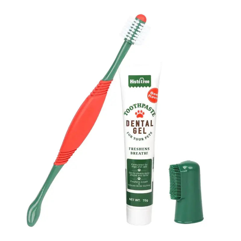 Pet Toothpaste for Dog Cats Beef Flavor Dental Care Gel Breath Freshening Safe Teeth Cleaning Professional Oral Hygiene Solution Nova Trendz