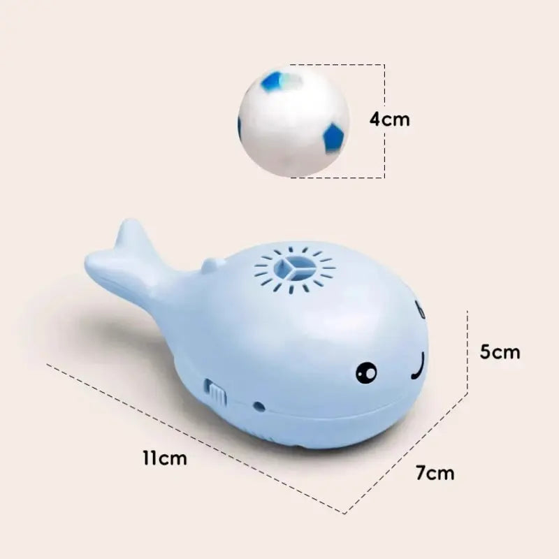 Interactive Cat Toys Electric Jet Floating Ball Cat Toy Whale Shaped Cat Toy Portable USB Dual Function Fan Pet Toy for Teaser Nova Trendz