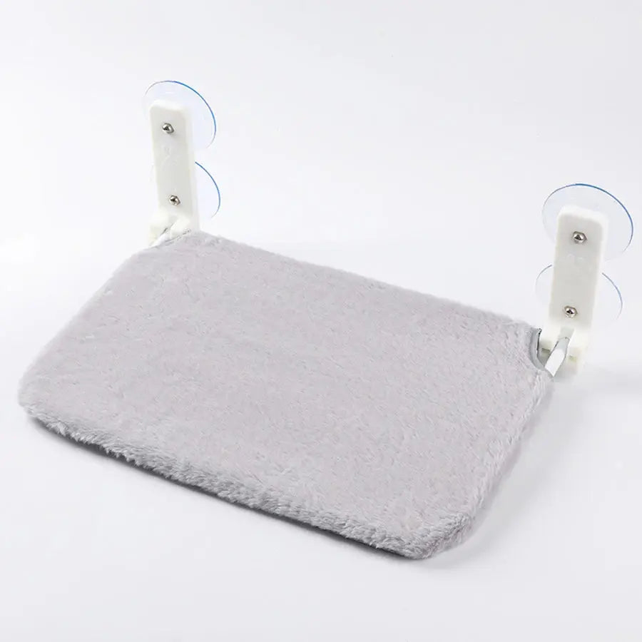 Assembly free folding cat hammock plush mesh cat window wall jumping platform double suction cup cat hammock - Nova Trendz