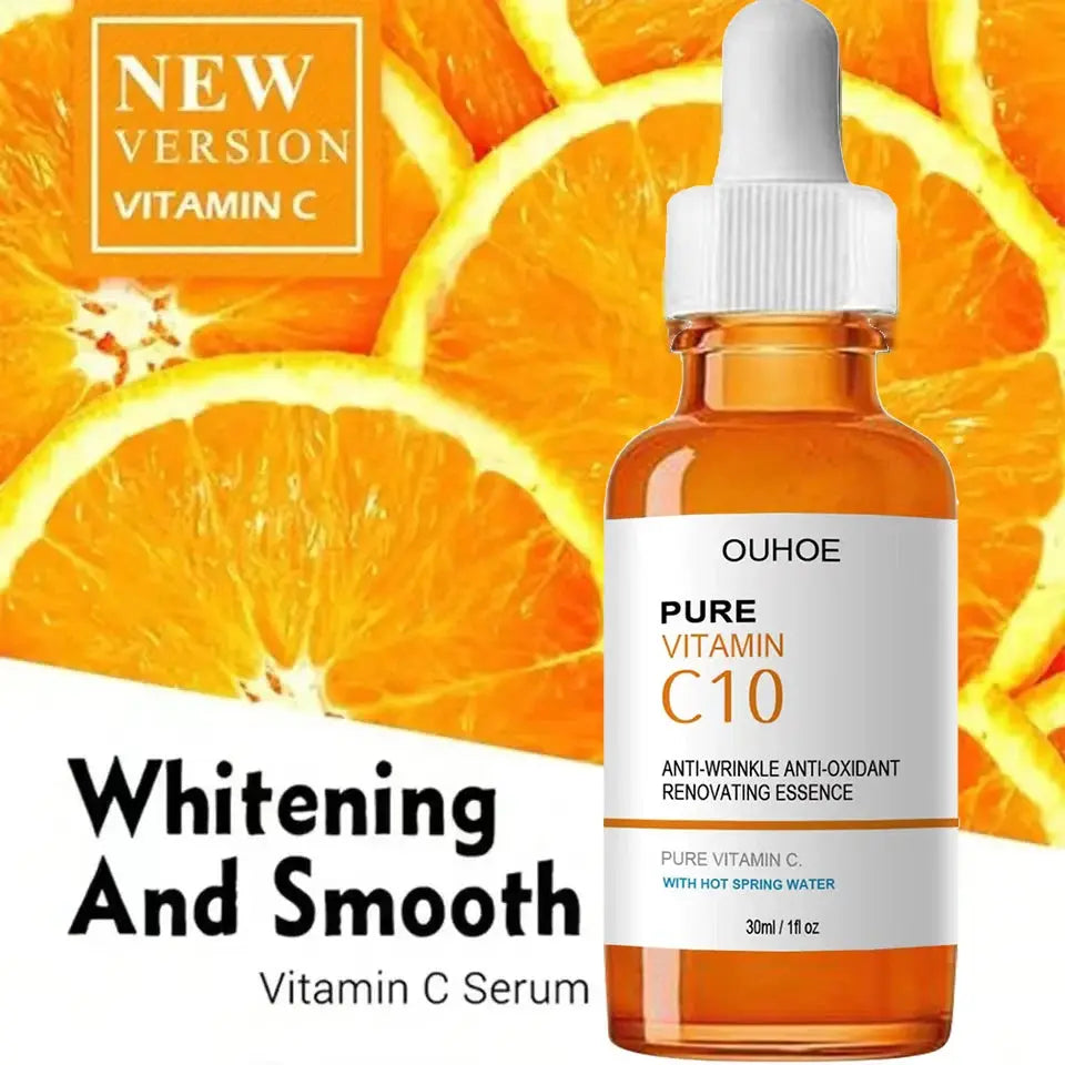 Vitamin C Wrinkle Remover Face Serum Lifting Firming Fade Fine Lines Anti-aging Essence Whitening Brighten Nourish Skin Care Nova Trendz