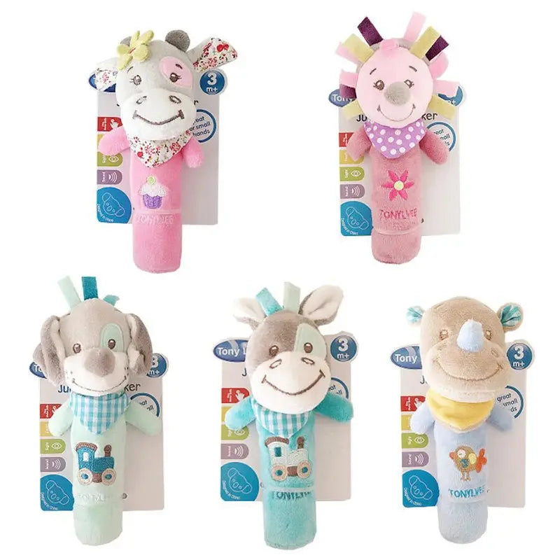 Baby Plush Rattle Cartoon Animals Crib Mobile Bed Bell Toys 0-12 Months Infant Toddler Early Educational Toy for Newborn  Gifts Nova Trendz
