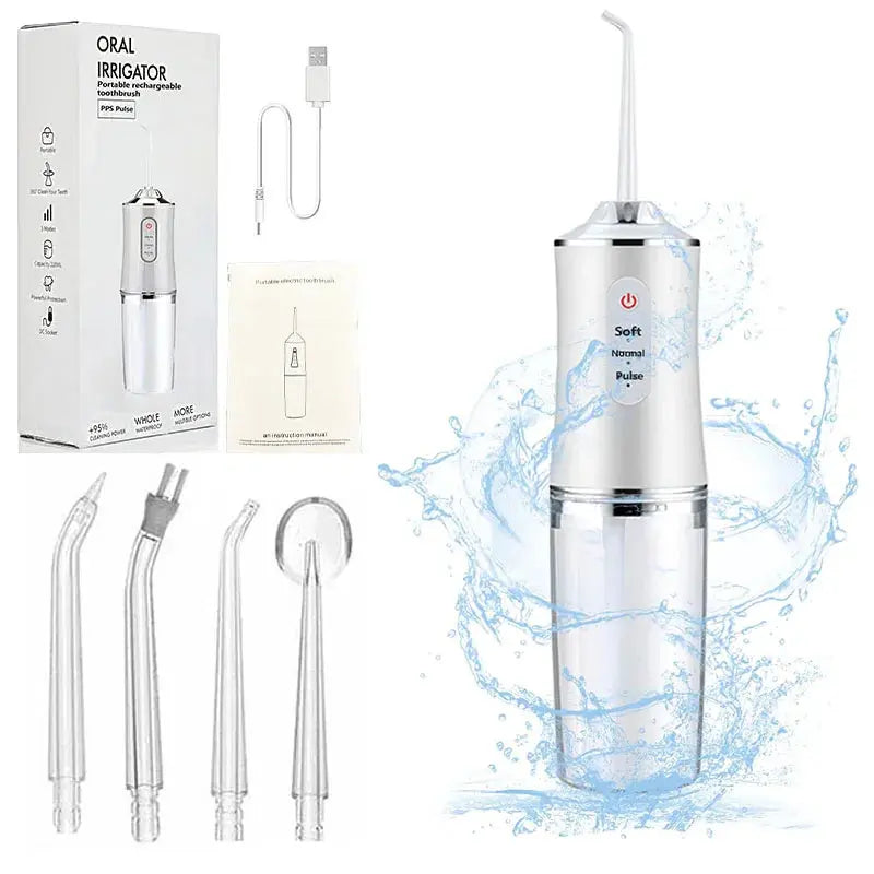 Professional Flossing Portable Electric 4Nozzle Toothbrush Combo Tonsil Stone Remover Family Oral Irrigator Water Dental Flosser Nova Trendz