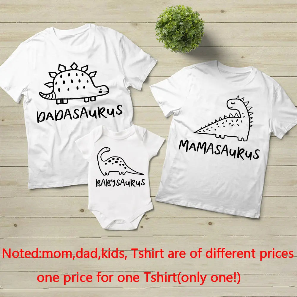 Dinosaur Family Shirts Mommy Daddy Shirt Baby Bodysuits Family Matching Outfits Short Sleeve Family Tshirt Family Gift Shirt Nova Trendz
