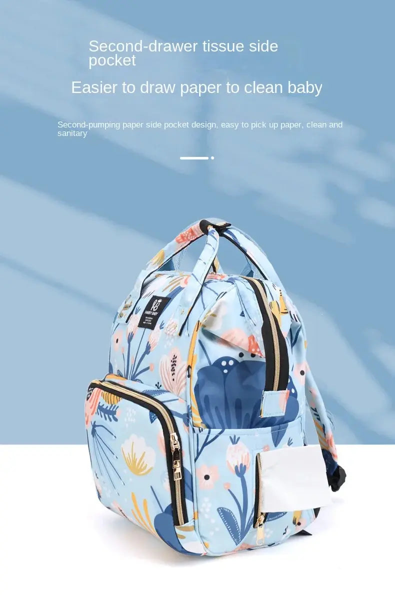 Fashion Print Nappy Backpack Bag Mummy Large Capacity Bag Mom Baby Multi-function Outdoor Travel Diaper Bags for Baby Care Stuff Nova Trendz