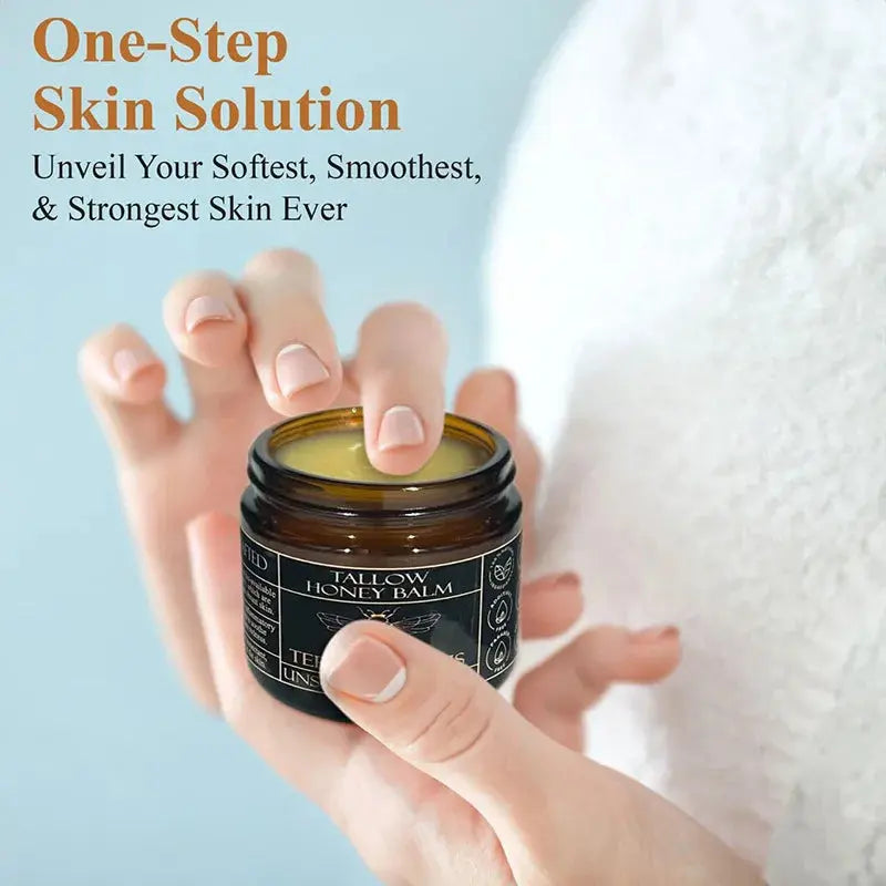 Organic Grass-Fed Beef Tallow Balm with Raw Honey - Moisturizing Cream for Soft, Smooth Skin - Handmade All-Natural Moisturizer Nova Trendz
