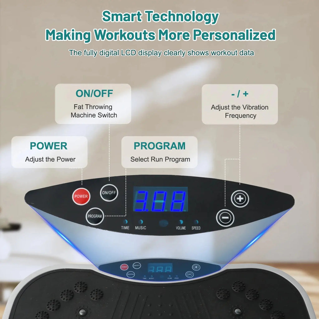 Vibration Plate Exercise Machine Fat-Burning Home Fitness Fat Slinger Shaping Whole Body Workout Portable Fitness Equipment Nova Trendz