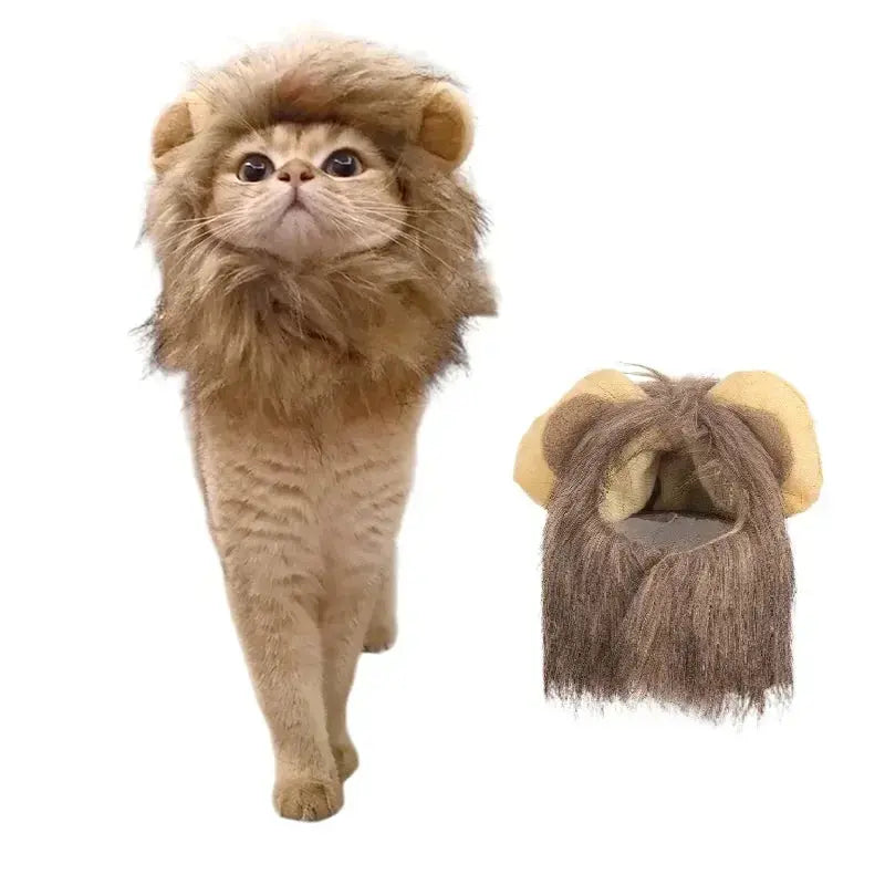 Cat Cosplay Dress Up Pet Hat Lion Mane for Cat Puppy Lion Wig Costume Party Decoration Halloween Christmas GatosPet Supplies Nova Trendz