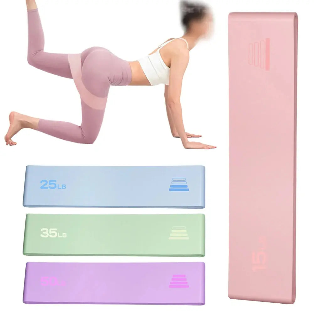 Resistance Loop Band Yoga Elastic Band Non Slip Tension Belt Silicone Exercise Workout Band Pilates Flexbands for Body Shaping Nova Trendz