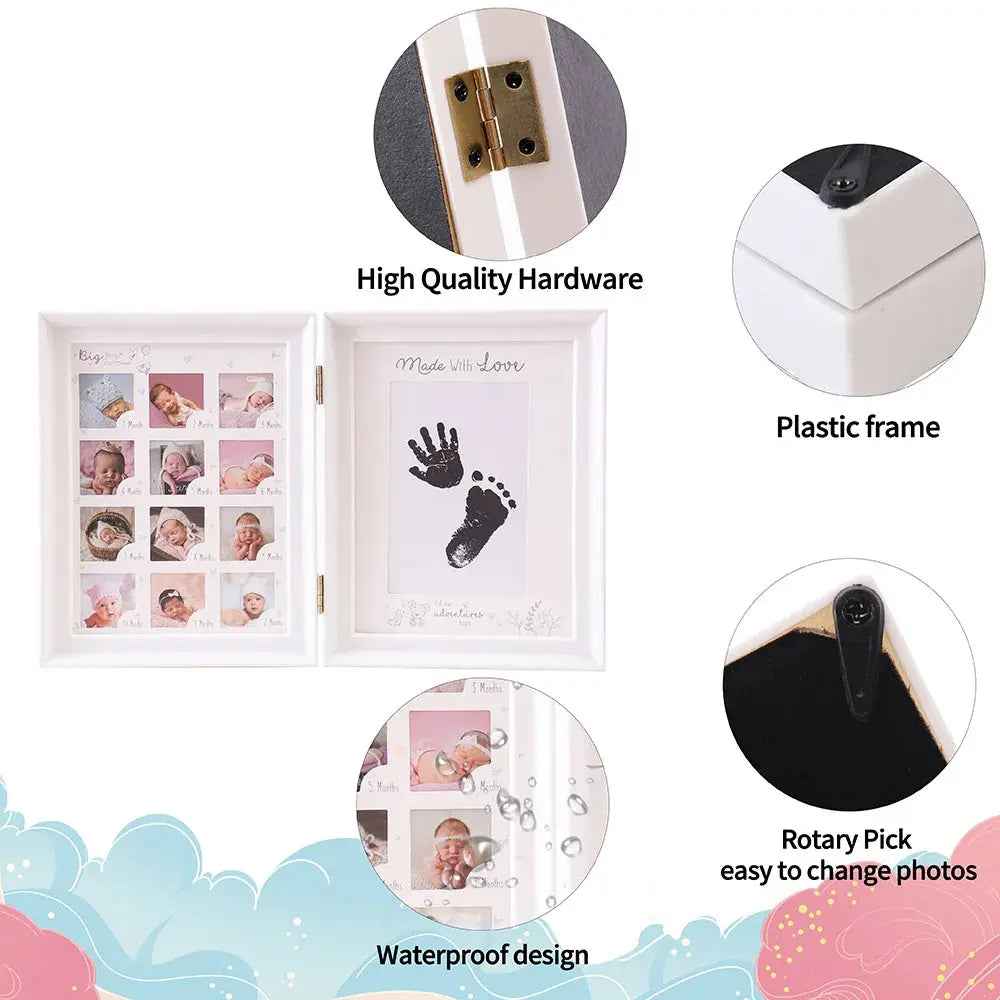 Ylsteed The First Year Baby Keepsake Frame 0-12 Months Milestone Pictures Photo Frame Souvenirs Infant Growing Memory Gift Nova Trendz