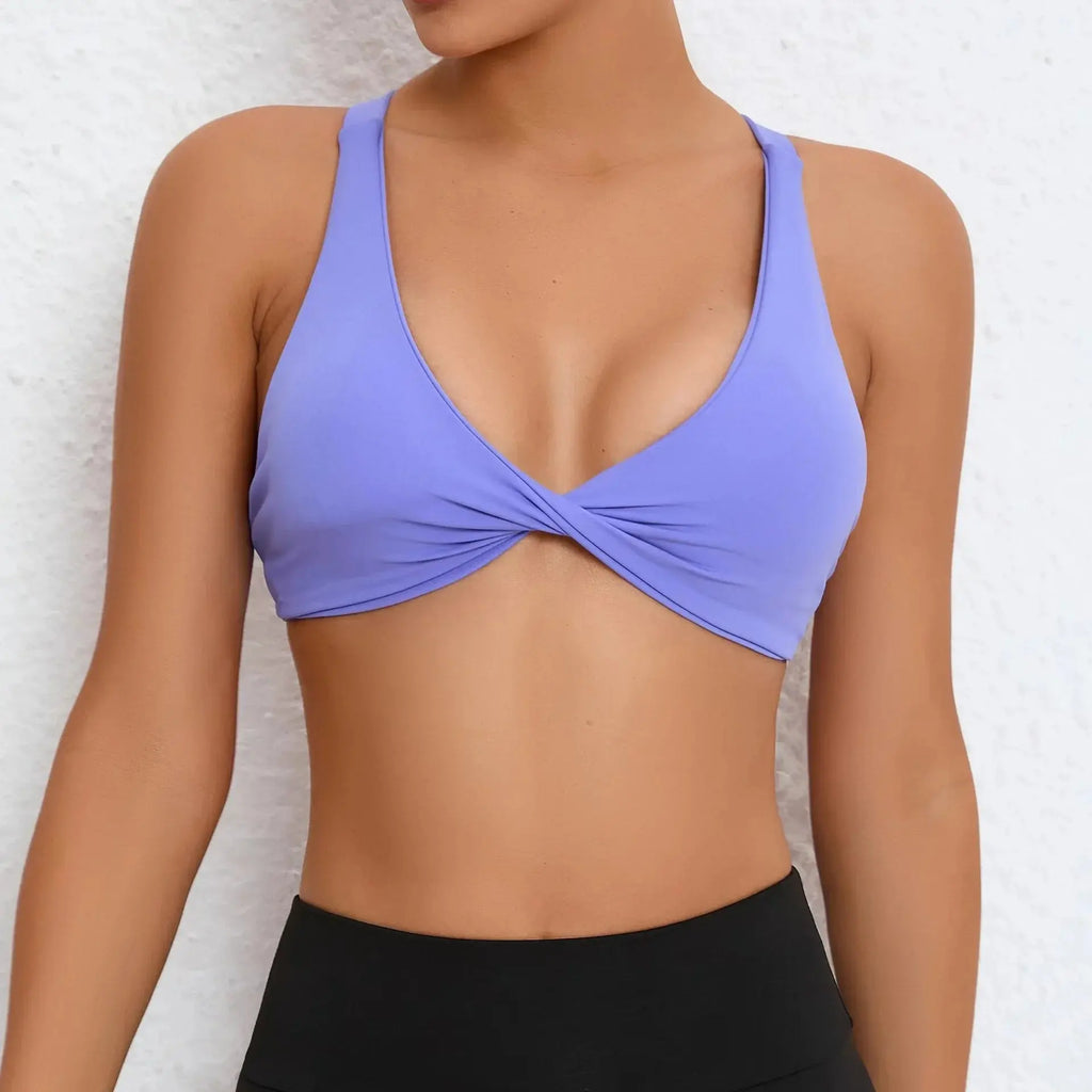 Sport Bra Women Seamless Gym Anti-sweat Breathable Yoga Shockproof Crop Top Fitness Push up Workout Underwear Blue Gray Red Pink - Nova Trendz