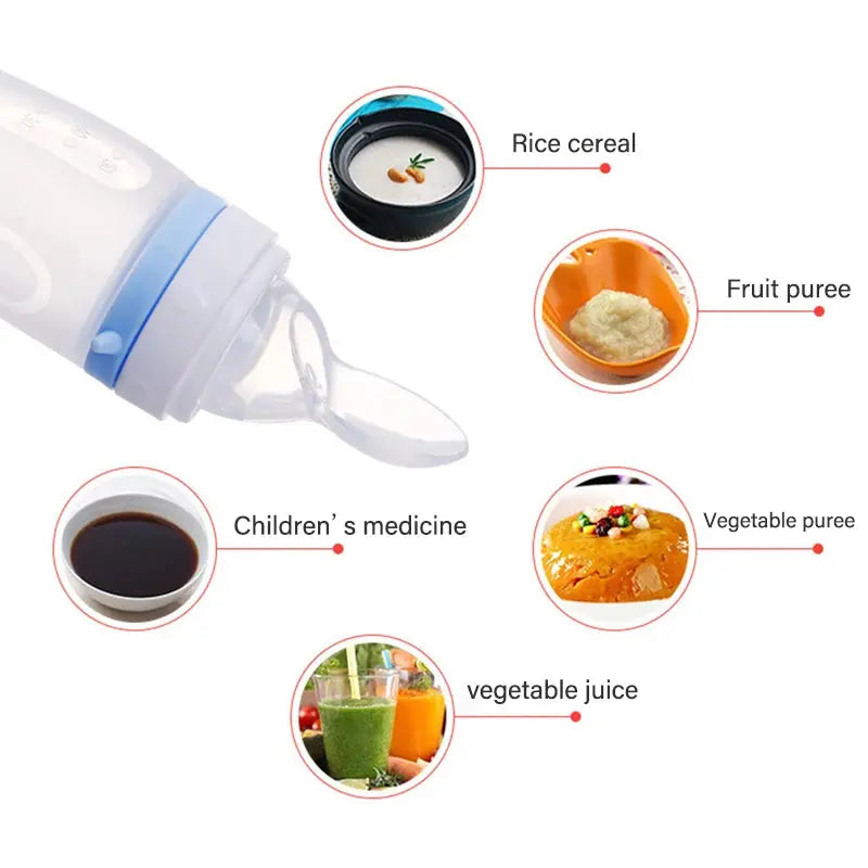 Baby Feeding Bottle Dolphin Silicone Rice Cereal Spoon Newborn Tableware Baby Goods Feeding Spoon Nova Trendz