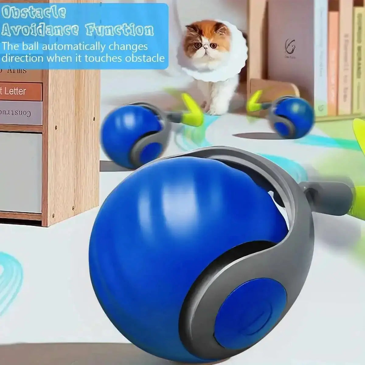 New Smart Interactive Speedy Tail 2.0 Cat Toy Automatic Moving Balls for Cats And Dogs Touch Motion Rolling Toy Ball for Pet - Nova Trendz