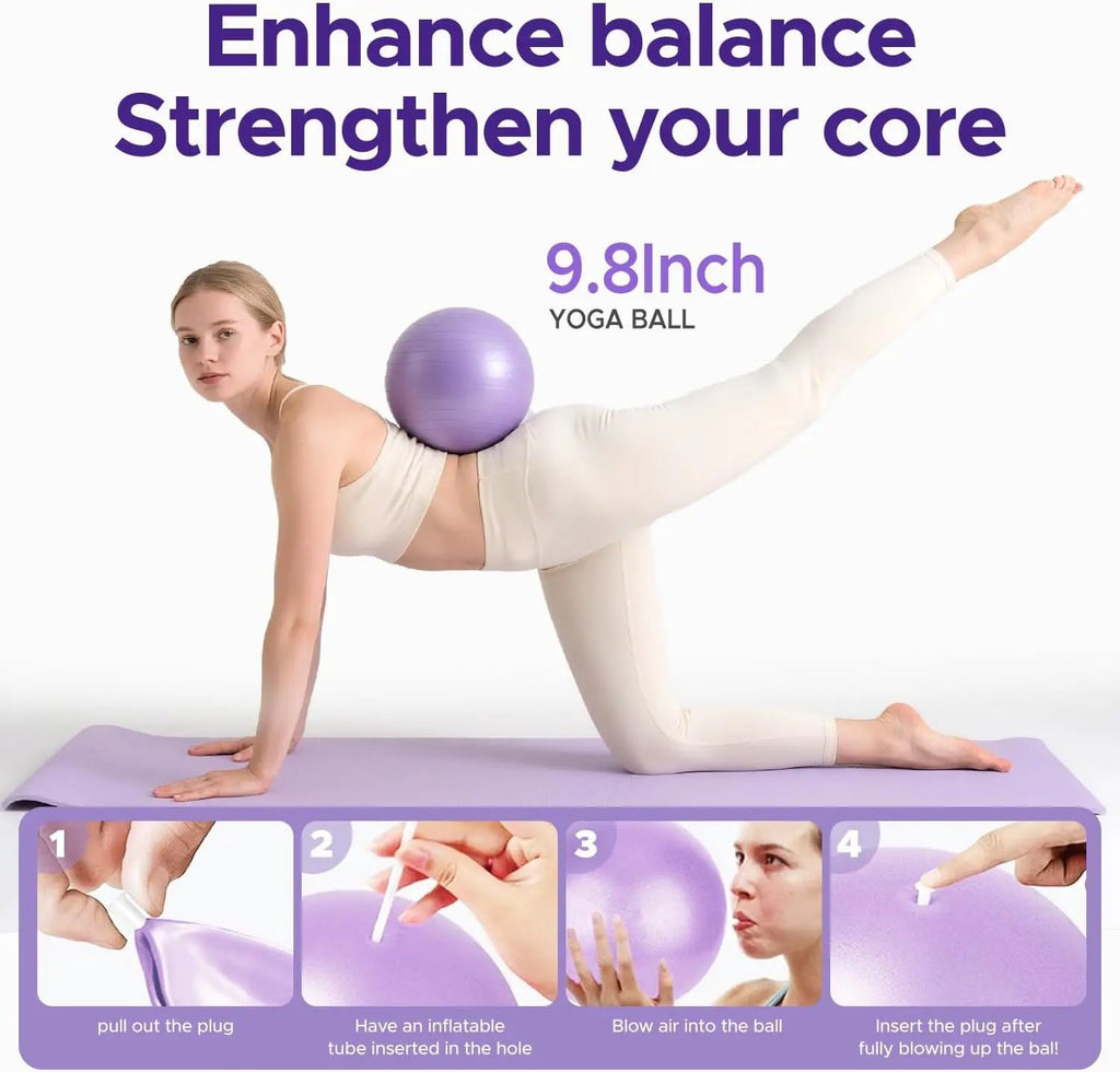 Pilates Ring Kit for Women, Home Workout Set with Magic Circle, Mini Ball, Ankle Bands & Yoga Socks for Fitness and Toning Nova Trendz
