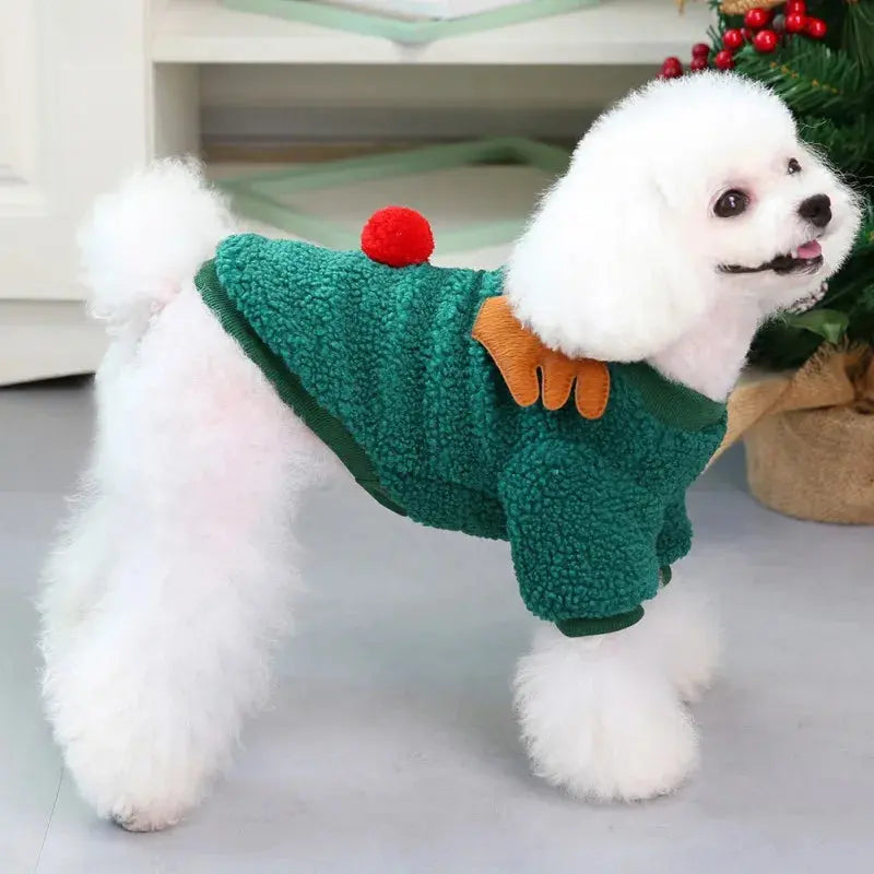 Christmas Dog Halloween Costumes Clothes Hoodies Cold Weather Winter Coat Reindeer Design Sweater for Small Dogs Cats Nova Trendz