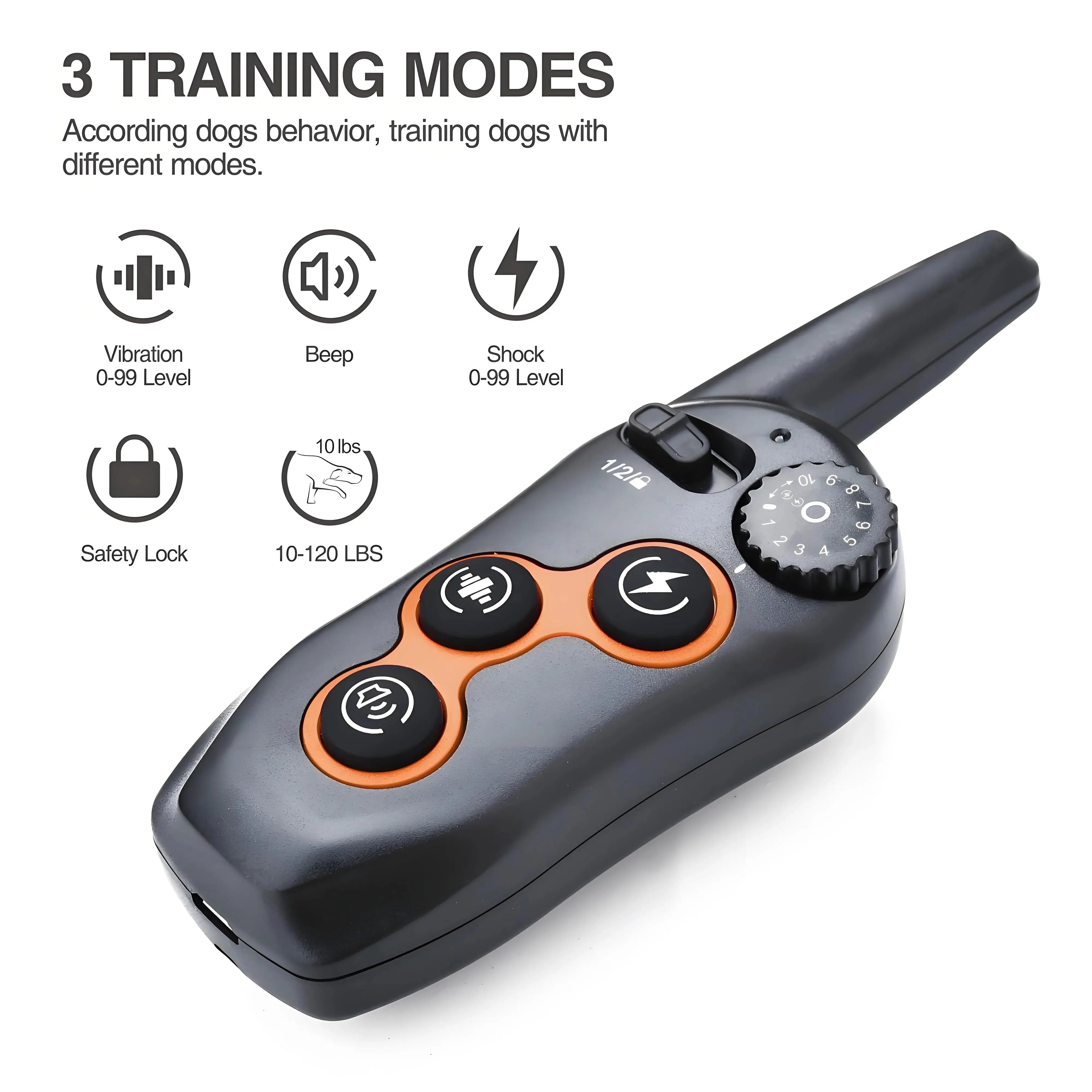 Dog Training Collar/Auto-barking Stopper 2 in 1 Function 500m Remote Control Range Waterproof Pet Electric Collar For Most Dogs - Nova Trendz