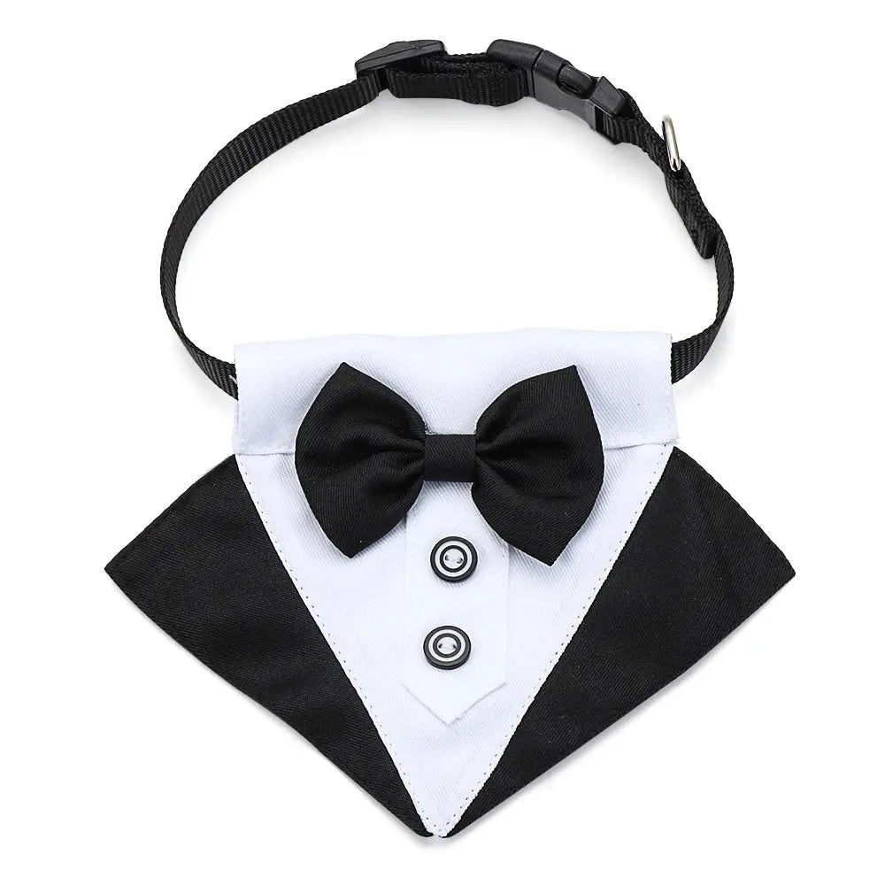 For Large and Medium Dogs Tuxedo Dog Suit and Bandana Set Dogs Tuxedo Suit Dog Prince Bow Tie Shirt Formal Dog Weeding Attire Nova Trendz