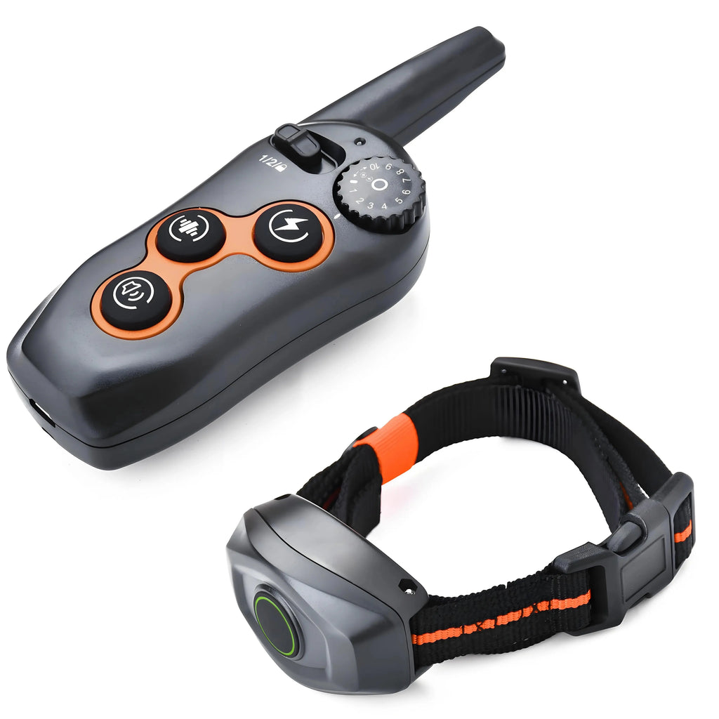 Dog Training Collar/Auto-barking Stopper 2 in 1 Function 500m Remote Control Range Waterproof Pet Electric Collar For Most Dogs - Nova Trendz