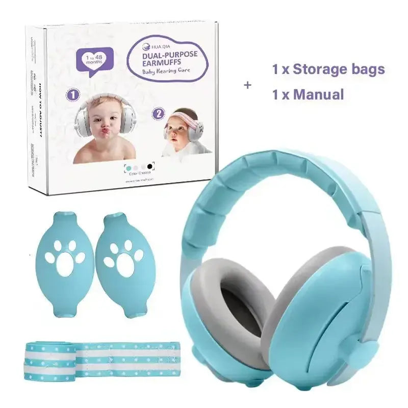 Baby Earmuff Mini-headset Adjustable Noise-proof Ear Protection Kids' Outdoor Sleep and Airplane Anti-noise Earmuffs Nova Trendz