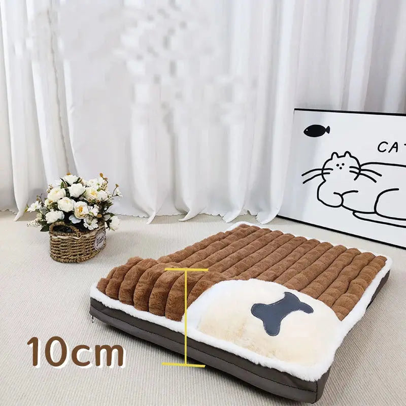 Winter Dog Bed Removable Washable Pet Dog Mat Sofa For Small Medium Large Dogs Cushion Protect Cervical Pet Mat - Nova Trendz