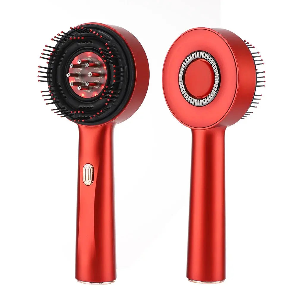 3 Modes Electric Vibration Massage Comb Red Light Therapy Hair Growth Massage Scalp Brush Oil Liquid Applicator Head Massager - Nova Trendz