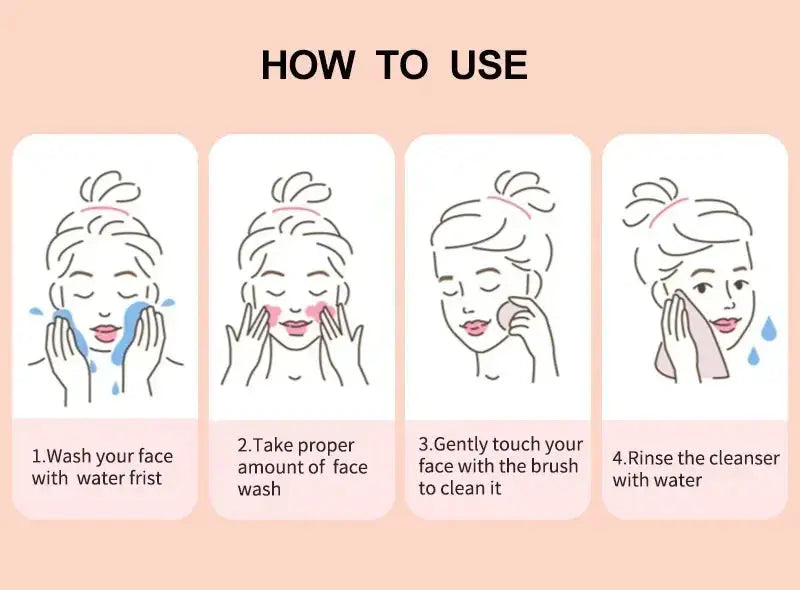 Electric Facial Cleansing Brush Silicone Sonic Face Cleaner Deep Pore Cleaning Skin Massage Intelligent Cleansing Brush Device - Nova Trendz