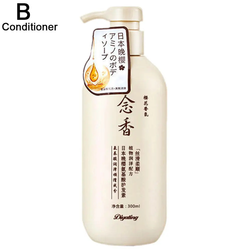 3 Pack Japanese Shampoo And Conditioner & Body Wash Set, Amino Acid Fragrant Japanese Evening Shampoo, Thick Smooth Hair
