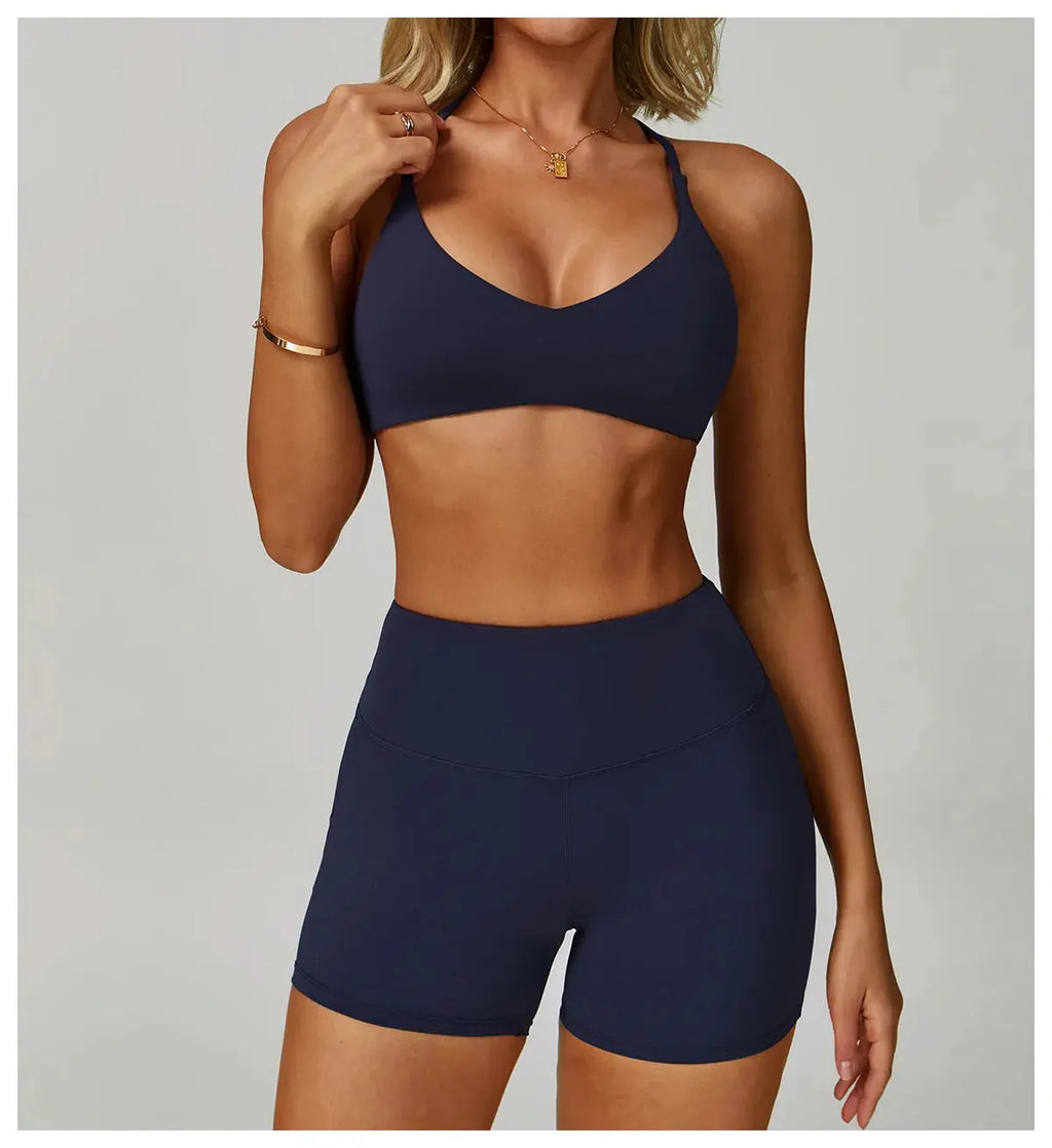 Hearuisavy Breathable Sports Bra Women Quick Drying ShockProof Gym Workout Top Casual Yoga Clothing Push Up Running Fitness Bras - Nova Trendz