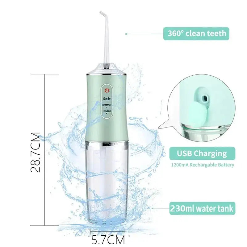 Ipx7 Waterproof Toothbrush Combo Replacement Tips Teeth Cleaning Retainer Cleaner Electric Oral Irrigator Water Dental Flosser - Nova Trendz