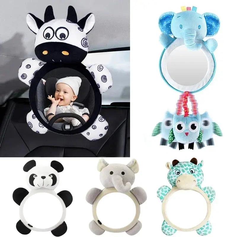 Black White View Back Seat Mirror Baby Car Mirror Safety Seat Headrest Rearview Mirror Baby Facing Rear Ward Car Kids Monitor Nova Trendz