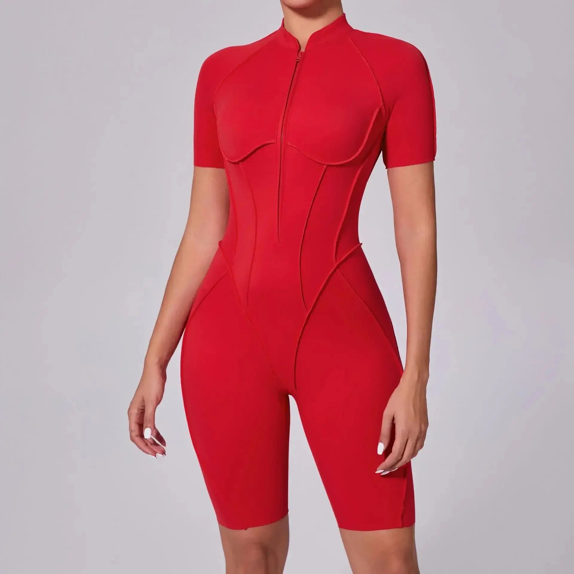 New Seamless Yoga Jumpsuits Sports Fitness Hip-lifting Backless Skinny Zipper One-Piece Workout Clothing Gym Bodysuit for Women - Nova Trendz