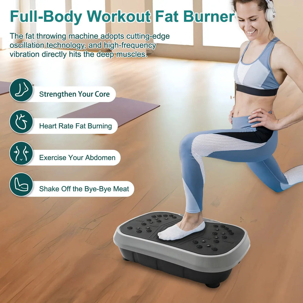Vibration Plate Exercise Machine Fat-Burning Home Fitness Fat Slinger Shaping Whole Body Workout Portable Fitness Equipment Nova Trendz
