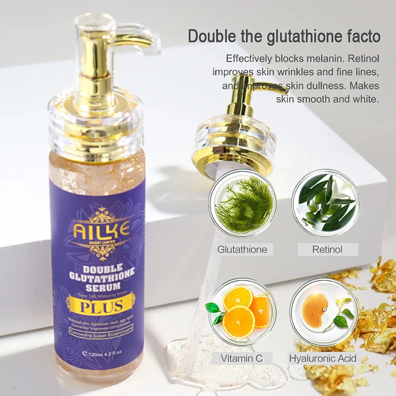 AILKE Glutathione PLUS Skin Care Set, Advanced Lightening Lotion, Moisturizes Softens Skin, Skin Bleaching Kit for Men, Women Nova Trendz