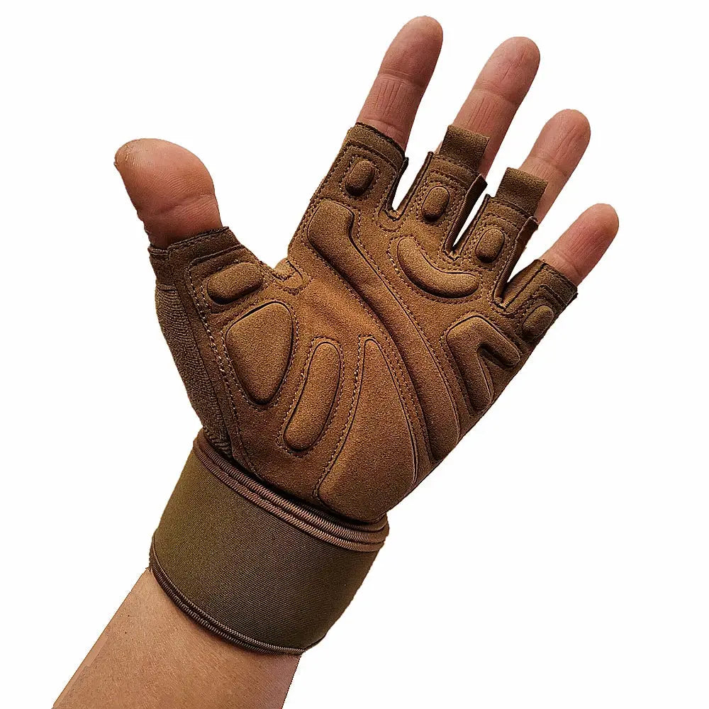 Half Finger Bodybuilding Gym Gloves Weightlifting Dumbbell Kettlebell Training Workout Fitness Gloves For Man  Women Nova Trendz