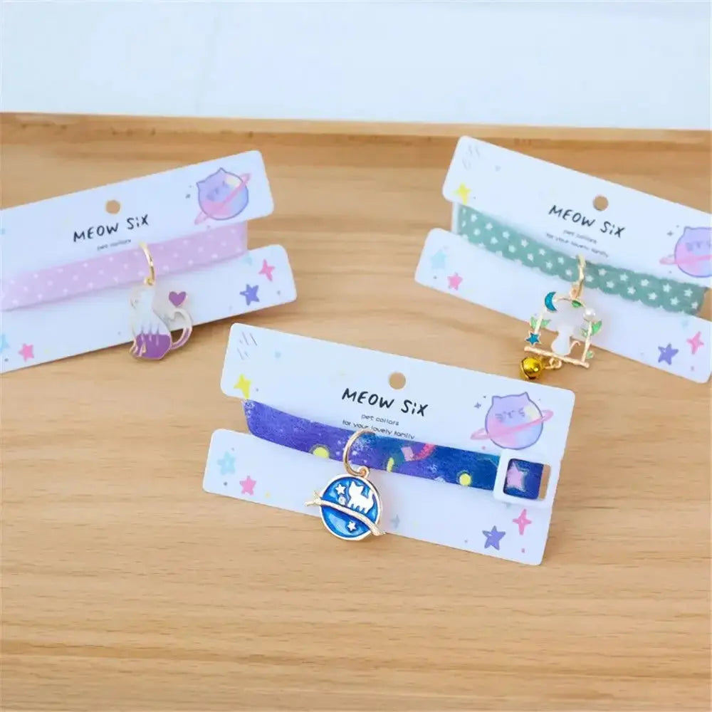 1PC Cute Kitten Collar Pet Cat Safety Necklace Breakaway Adjustable Cats Collar Puppy Collar Cat Pendant Puppy Cat Pet Supplies Nova Trendz