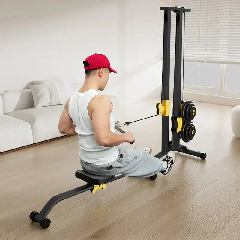 Multifunctional Rowing Machine, Fitness Equipment, High Pull Frame, dumbbell, Integrated Training Device Nova Trendz