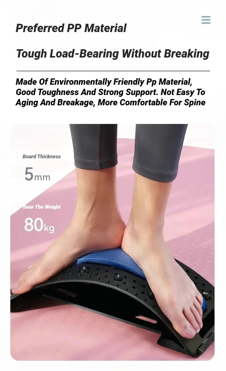 Back Massager Stretch Lumbar Support Relaxation Spine Pain Relief Vertebral Relaxer Stretches The Lower Traction Corrects Waist - Nova Trendz