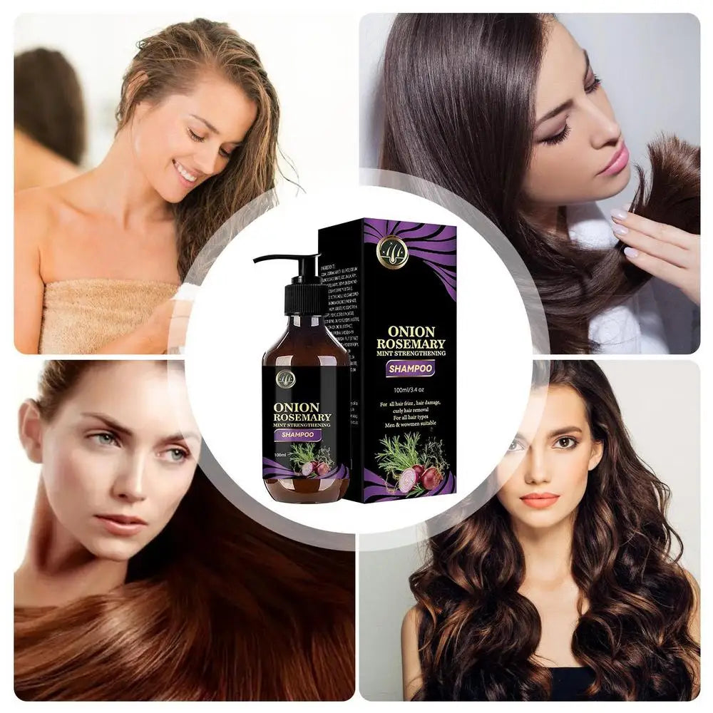 Volumizing Rosemary Onion Shampoo for Hair Care Rosemary & Onion Shampoo for Thickening and Deep Cleansing - Nova Trendz