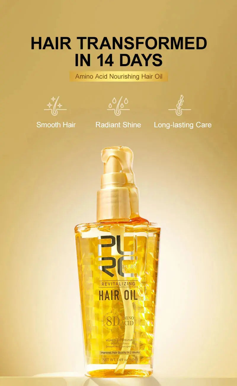 PURC Argan Hair Oil for Smooth, Soft & Shiny Hair PURC Moroccan Argan Oil Hair Serum - Nova Trendz